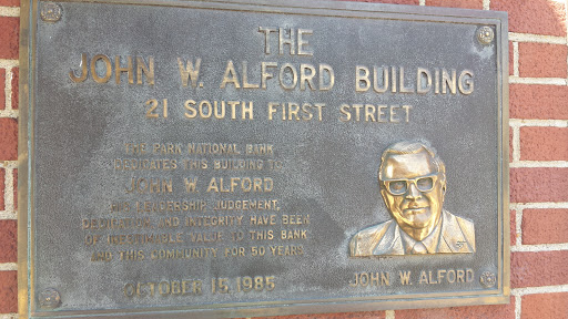 The John W.Alford Building Plaque