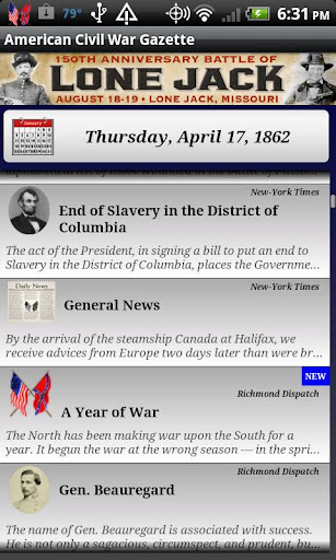 【免費教育App】1862 June Am Civil War Gazette-APP點子