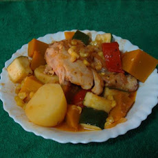 Chicken, Pumpkin and Sweetcorn Stew