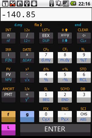 Financial RPN calculator