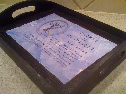spooky drink tray