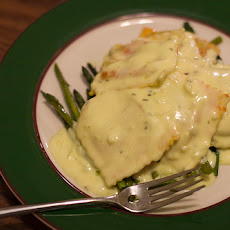 Pumpkin Ravioli with Hazelnut Cream Sauce