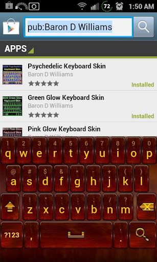 Gold Cherry Wood Keyboard Skin