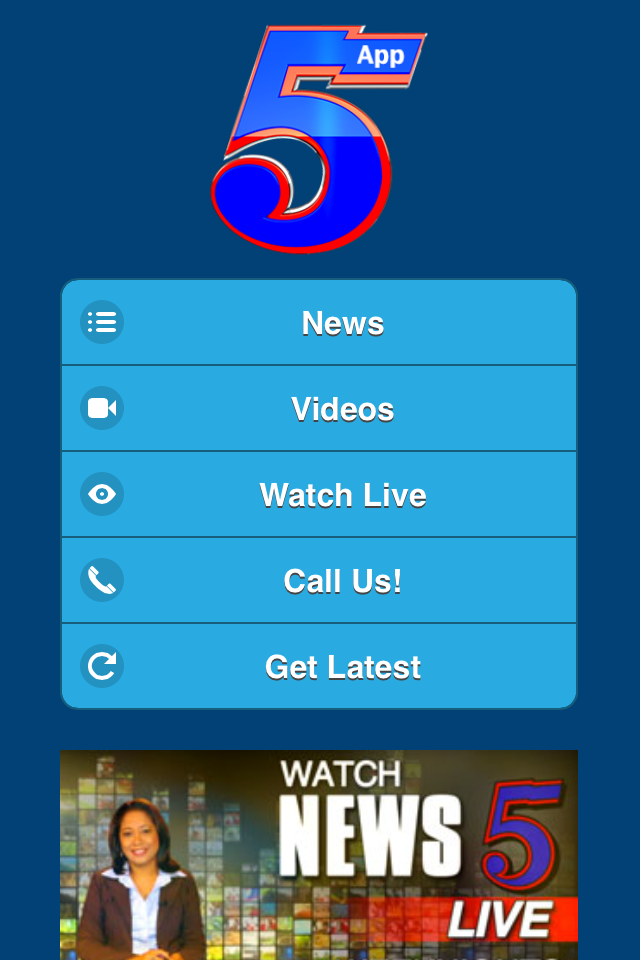 Android application Channel 5 Belize Mobile App screenshort