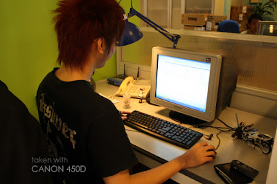Canon 450d in the office