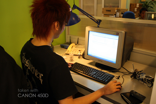 Canon 450d in the office