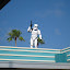Storm Trooper guarding the ticket line