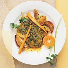 Coriander Chicken in Carrot-Coconut Broth