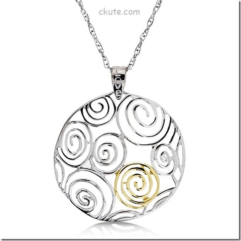 Spiral Circle Necklace 2