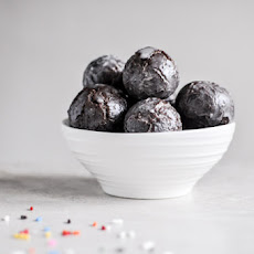 Glazed and Sprinkled Chocolate Cake Donut Holes