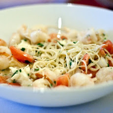 Shrimp and Feta with Angel Hair