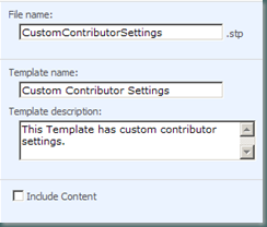 Site Template Options