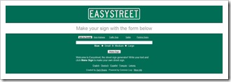 Easystreet - Make Your Own Street Sign