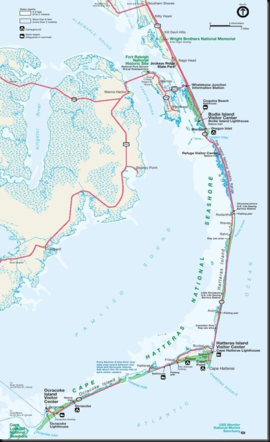 cape hatteras map