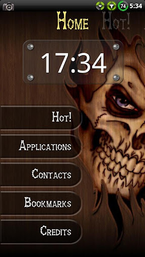 Wood Skull ssLauncher Theme