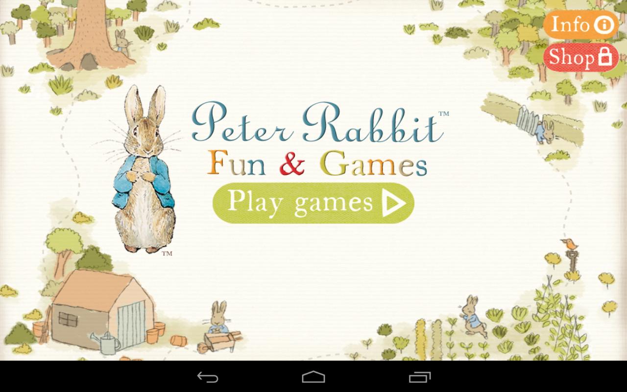 Android application Peter Rabbit Fun and Games screenshort