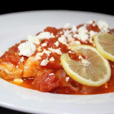 Tomato-Braised Fish Wth Feta and Lemon
