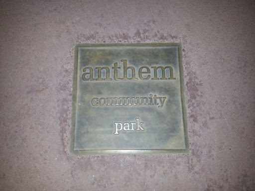Anthem Community Park Sidewalk Marker