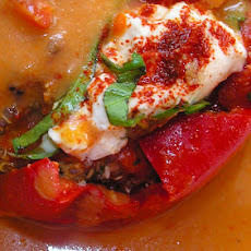 Hungarian stuffed reds with red quinoa