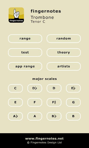 Trombone Tenor Fingernotes