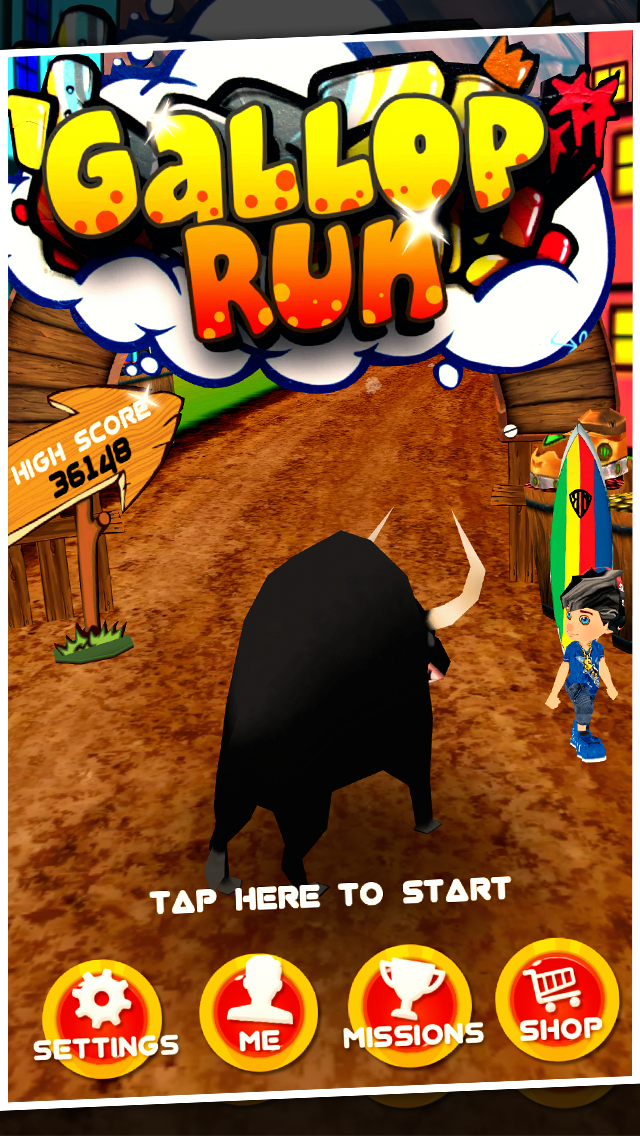 Android application Gallop Run - Free Running Game screenshort