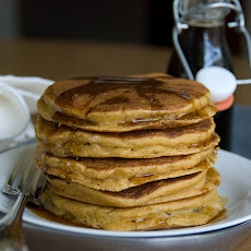 Mango Pancakes with Ginger-Maple Syrup