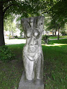 Lady Sculpture at Playground