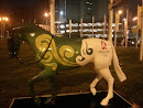Beijing Olympics Style Horse Sculpture 