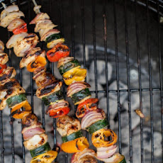 Honey Mustard Veggie Kabobs with Garlic Quinoa