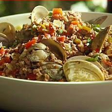 Littleneck Clams with Spicy Venison Sausage Pasta