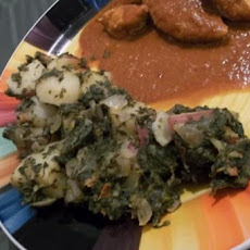 New Potatoes in Spinach Sauce