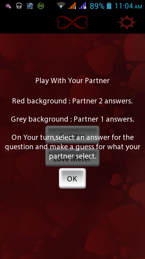 Android application Heart to Heart Quiz screenshort