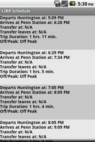 LIRR Schedule