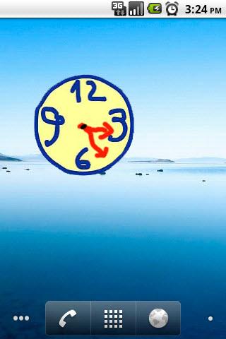 scribble widget clock 2x2