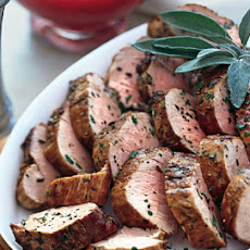 Pan-Seared Pork Tenderloin with Rhubarb Compote