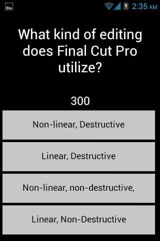 Final Cut Pro Quiz