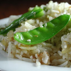 Snow Pea and Sesame Pilaf