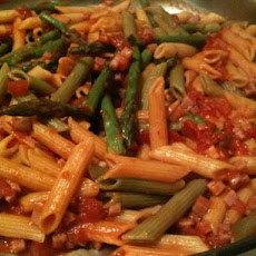 Penne With Asparagus, Ham, and Basil (Weight Watchers)