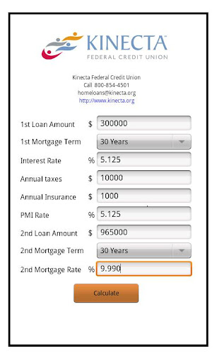 Kinecta Credit Mortgage Calc.