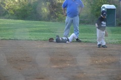 Sam rolling in the dirt