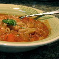 Hearty Sausage, Eggplant, and Bean Soup