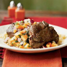 Broiled Lamb with Cilantro-Papaya Salsa