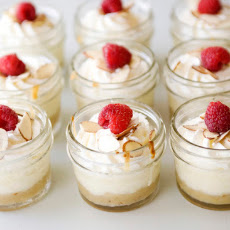 Mini Almond Cheesecakes Baked in a Jar