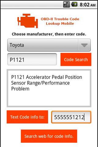 OBD 2 Trouble Code Lookup