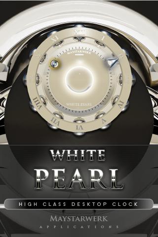 white pearl clock