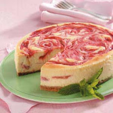 Rhubarb Swirl Cheesecake Recipe