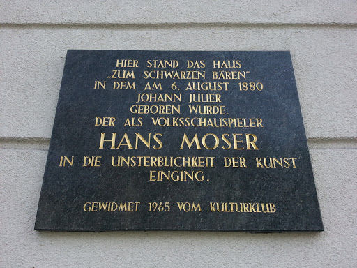 Hans Moser Gedenktafel