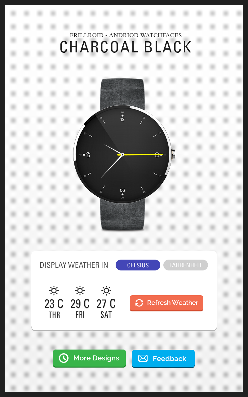 Android application Weather Watch Face - Moto 360 screenshort