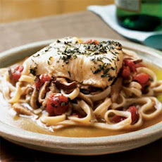 Halibut in Tomato-Shiitake Broth