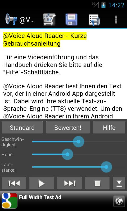 Android application @Voice Aloud Reader (TTS Reader) screenshort